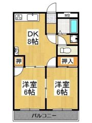 グリーンパークゆのそAの間取り画像