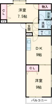 ヴィラ高天の間取り画像