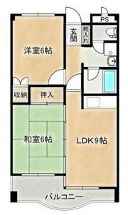 サンハイツ野間の間取り画像