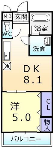 フジパレス堺鳳中Ⅱ番館の間取り画像