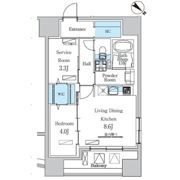 デュオフラッツ池尻大橋の間取り画像