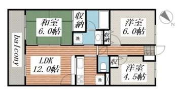 コスモ拝島の間取り画像