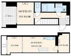 Skuld神楽坂の間取り画像