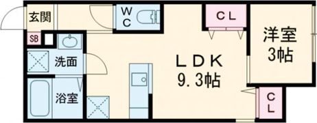 Corte Viale東矢倉の間取り画像