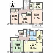 溝江 貸家の間取り画像