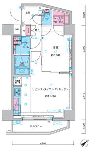 GENOVIA三ノ輪Ⅲskygardenの間取り画像