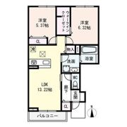 アムールメゾン葛城の間取り画像