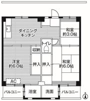 ビレッジハウス小比企5号棟の間取り画像