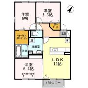 ヴィルヌーブ Bの間取り画像