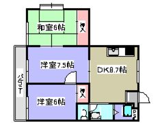 木村コーポ敬春の間取り画像