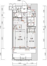 グランフォーレ千早マークスクエア ウエストウイングの間取り画像