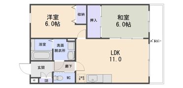 アズール中川の間取り画像