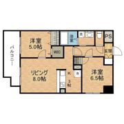 エヴァーグリーン思案橋の間取り画像