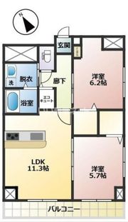 レ・モンデ新潟の間取り画像