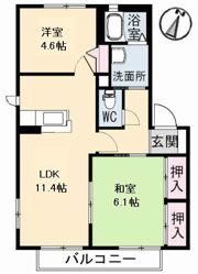 エンジェルハイツ A棟の間取り画像