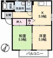 メゾン梅の木A棟の間取り画像