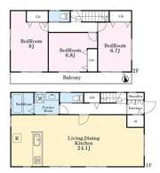 相模原市中央区上溝戸建の間取り画像