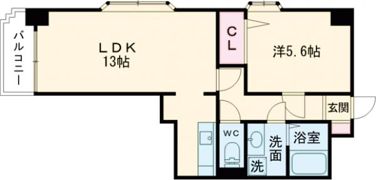 Niceマンション九品寺の間取り画像