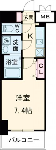 レジュールアッシュ神戸元町の間取り画像