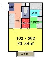 イーストヴィラ武里の間取り画像