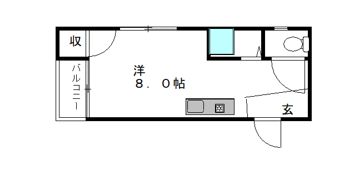 ハイツルネッサ楠の間取り画像