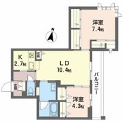フォルビート八橋の間取り画像