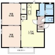 ウィンディKUSU Aの間取り画像