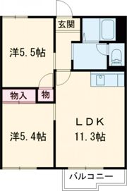サンライズハイツ Aの間取り画像