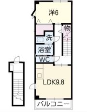 ハイステージ桜 Aの間取り画像