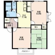 ディアス三本柳 Aの間取り画像