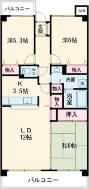サンディ・パークスⅠ番館の間取り画像