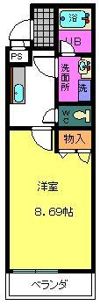 パセオ久米田の間取り画像