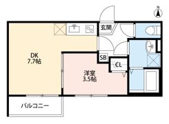 T.Aさいたま市北区大成町4丁目ⅢB棟(ティーエーサイタマシキタクオオナリチョウヨンチョウメサンビートウ)の間取り画像