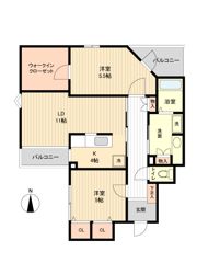 リズ国立西NO．1の間取り画像