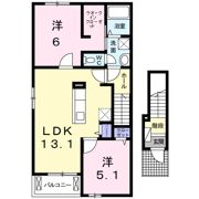 river sideはるか Bの間取り画像