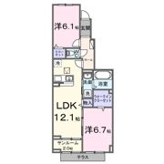 ロータス水巻2の間取り画像