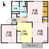 ハイツ定栄 Dの間取り画像