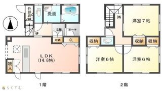 K・RプラザⅡ Eハウスの間取り画像