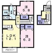 ラフィネITO Aの間取り画像