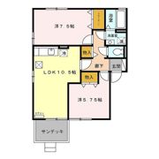 クレアール Aの間取り画像