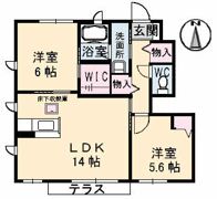 フィオレンテ B棟の間取り画像