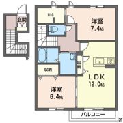 コーポ花水木Aの間取り画像