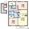 コーポ花水木Aの間取り画像
