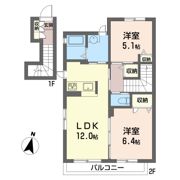 シャーメゾン カトレアBの間取り画像