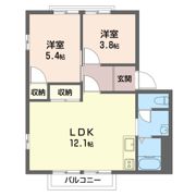 ハイツチェリーブラッサム Aの間取り画像
