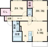 ボンヌジュルネ Bの間取り画像