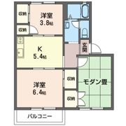 コーポグリーン田辺の間取り画像