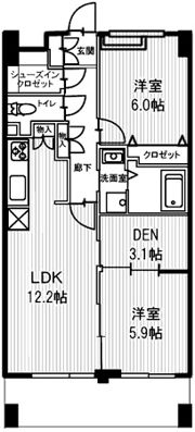 プレジール立川の間取り画像
