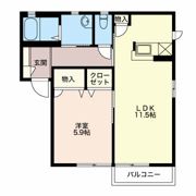 フォーレス ウエスト Aの間取り画像