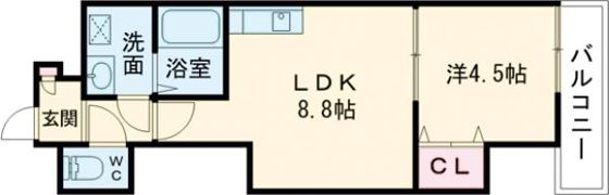 クレアール小泉東Iの間取り画像
